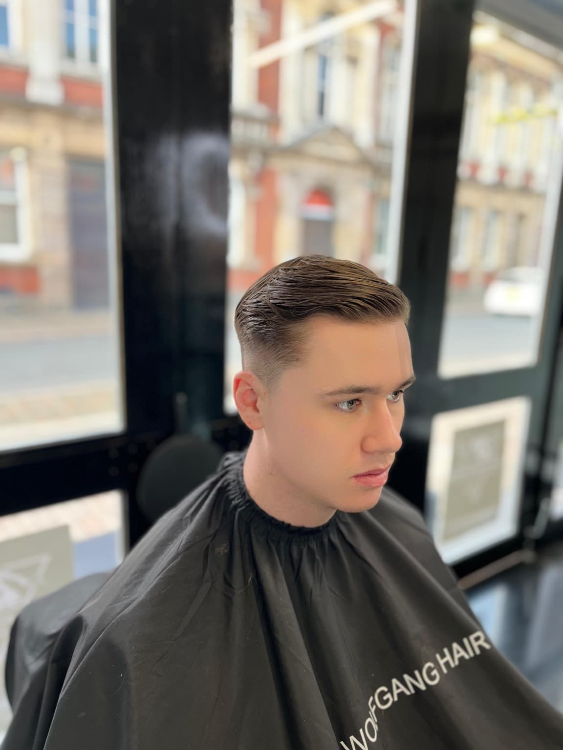 Classic side part fade