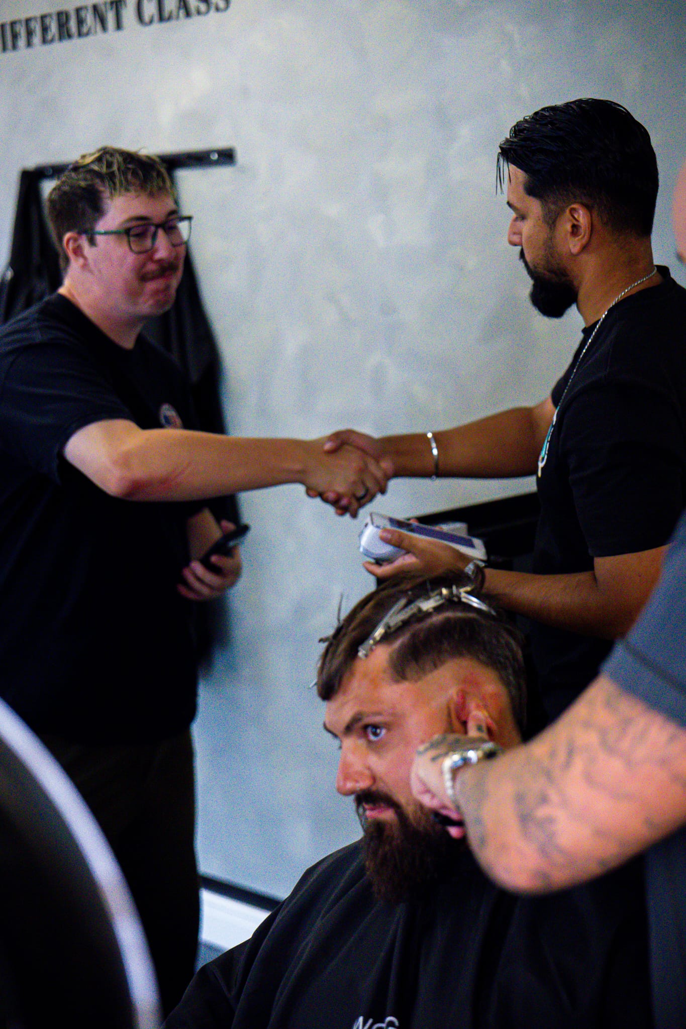 Detailed clipper work at Wolfgang Hair barbershop