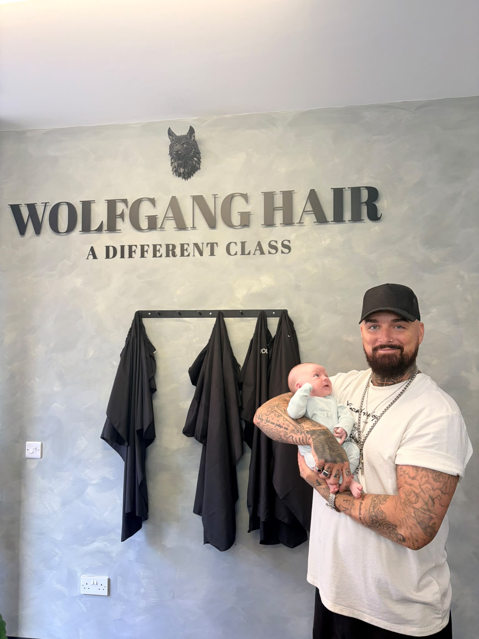 Skin fade in progress at Wolfgang Hair barbershop